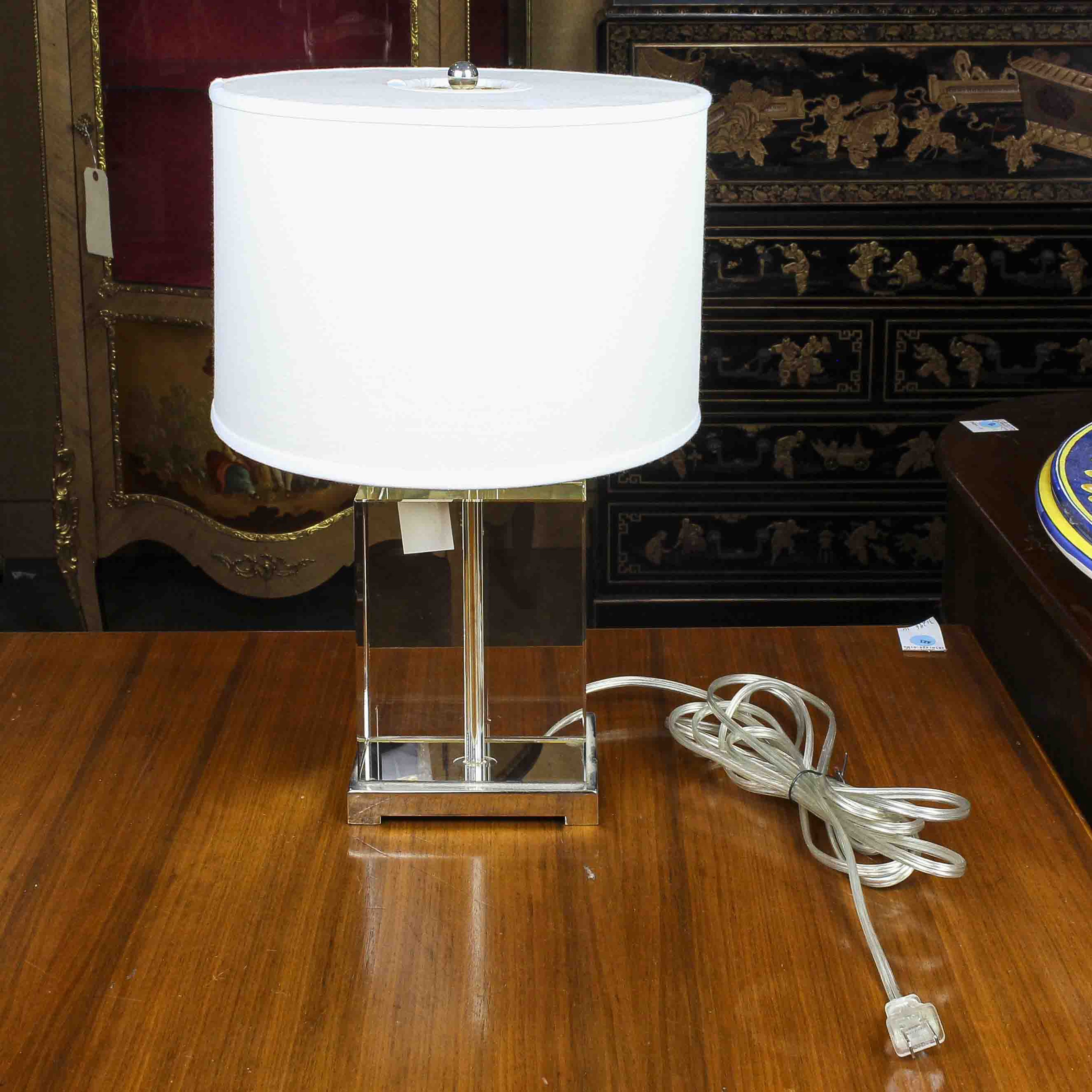 A CONTEMPORARY GLASS TABLE LAMP 3a4f69