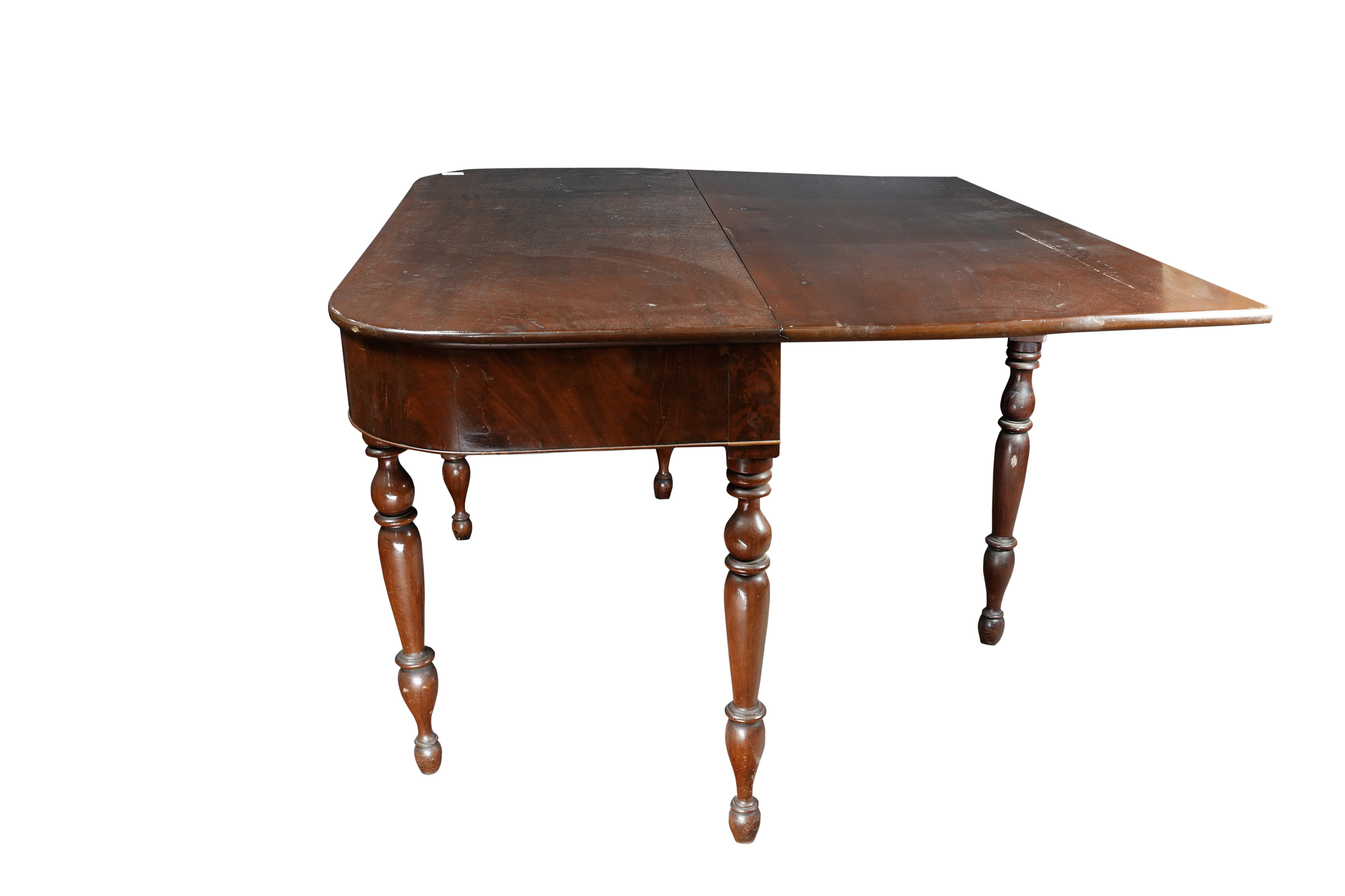 A REGENCY MAHOGANY DROP LEAF TABLE