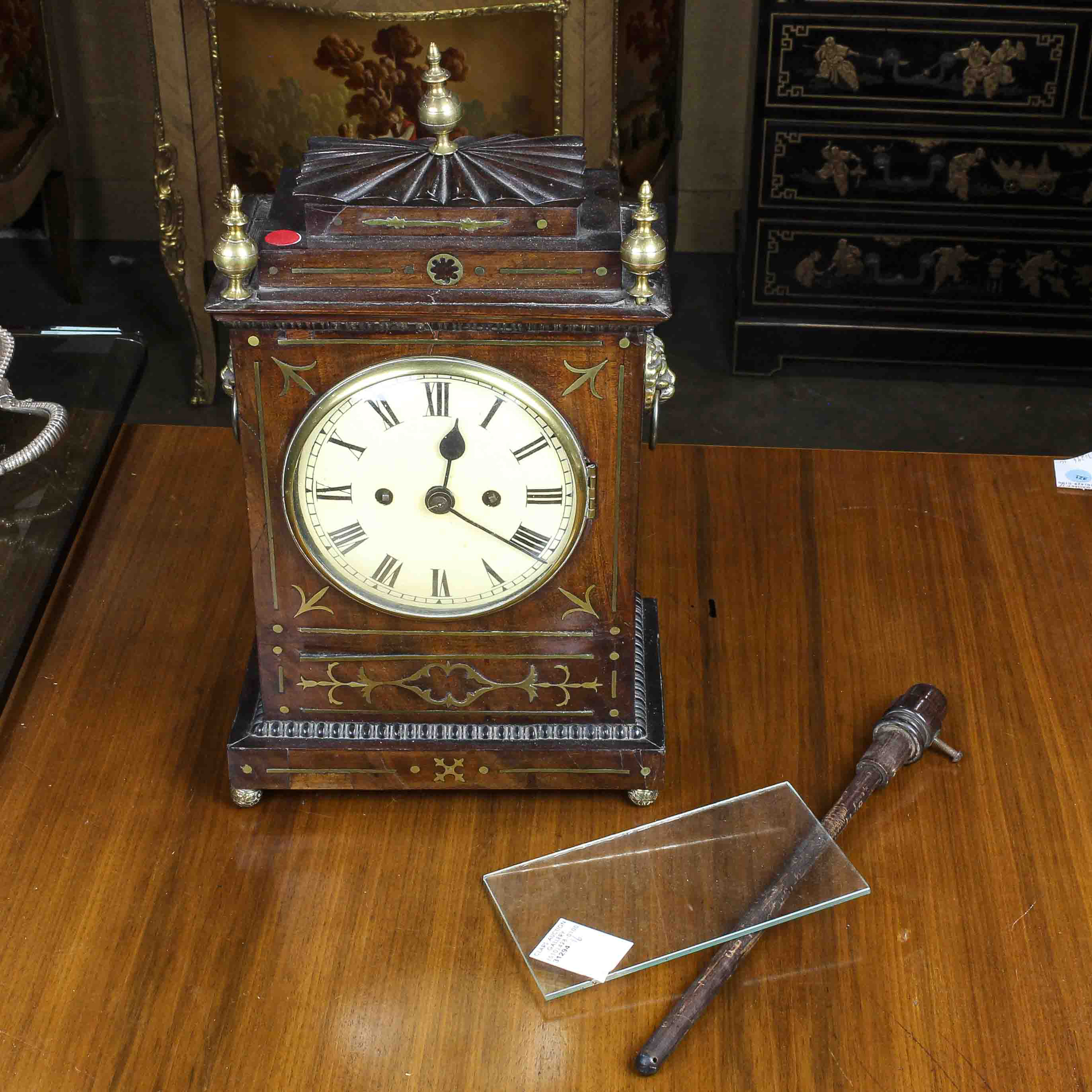 BRITISH BRACKET CLOCK IN THE REGENCY 3a4f6f