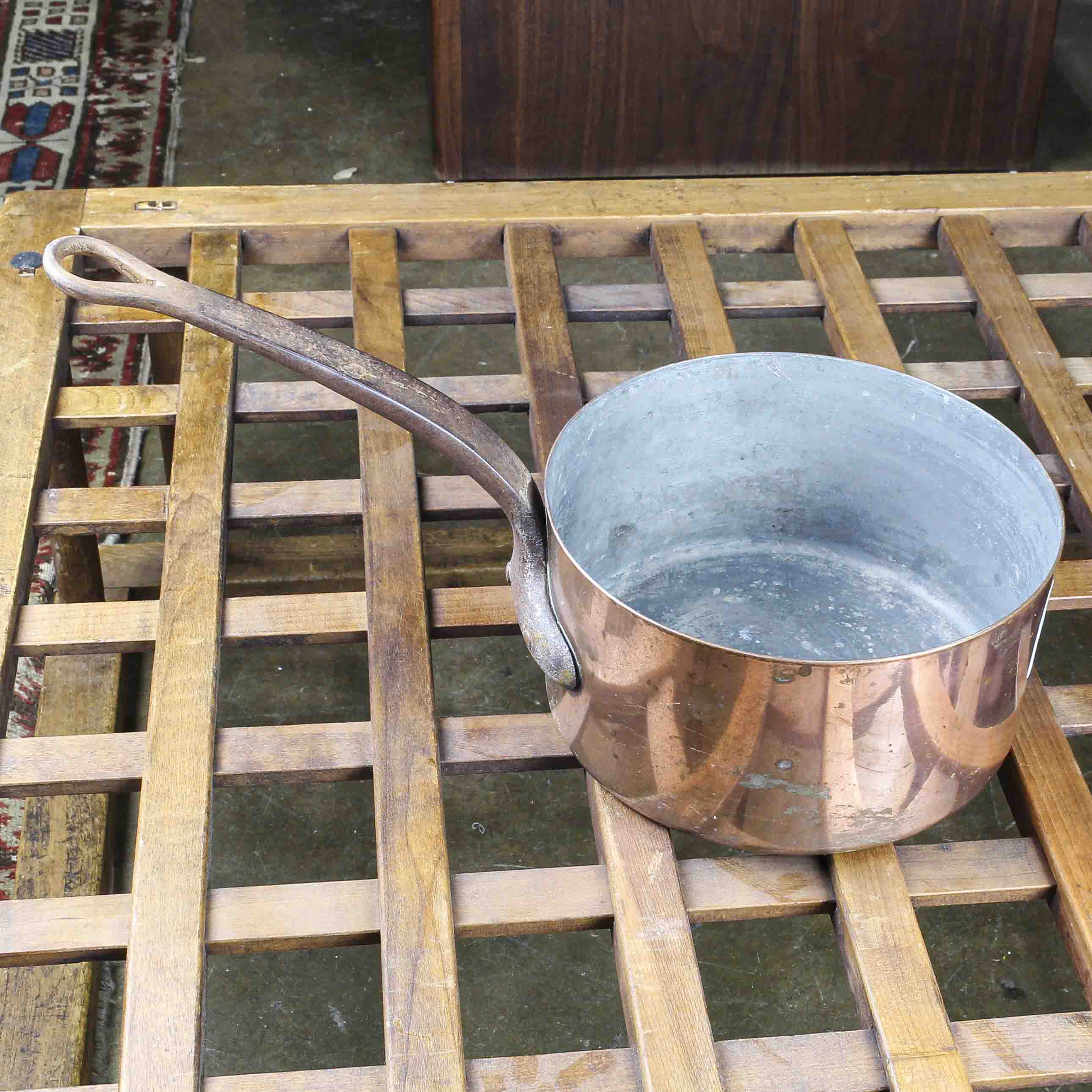 FRENCH COPPER TIN LINED POT French