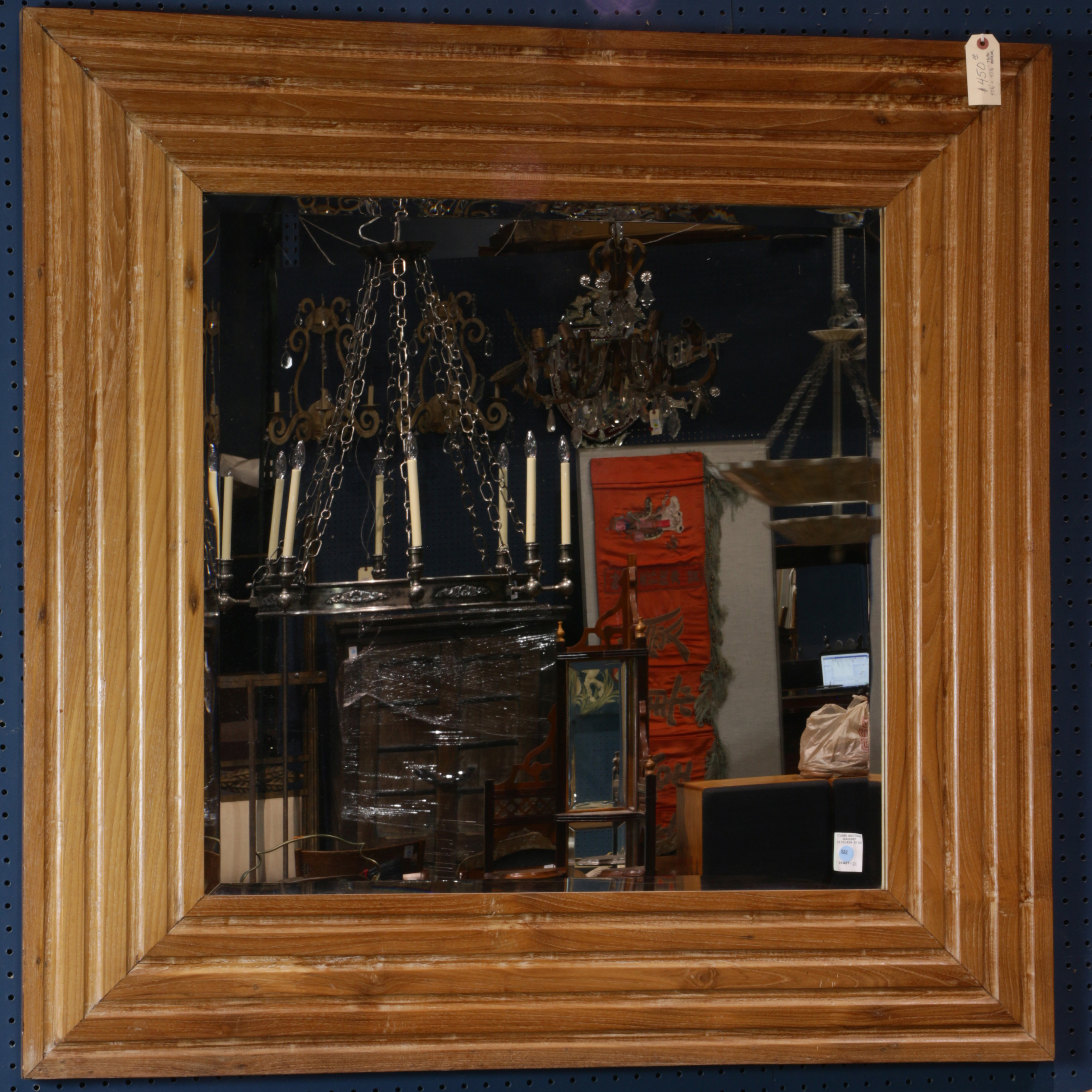 CONTEMPORARY TEAK MIRROR, TOP,