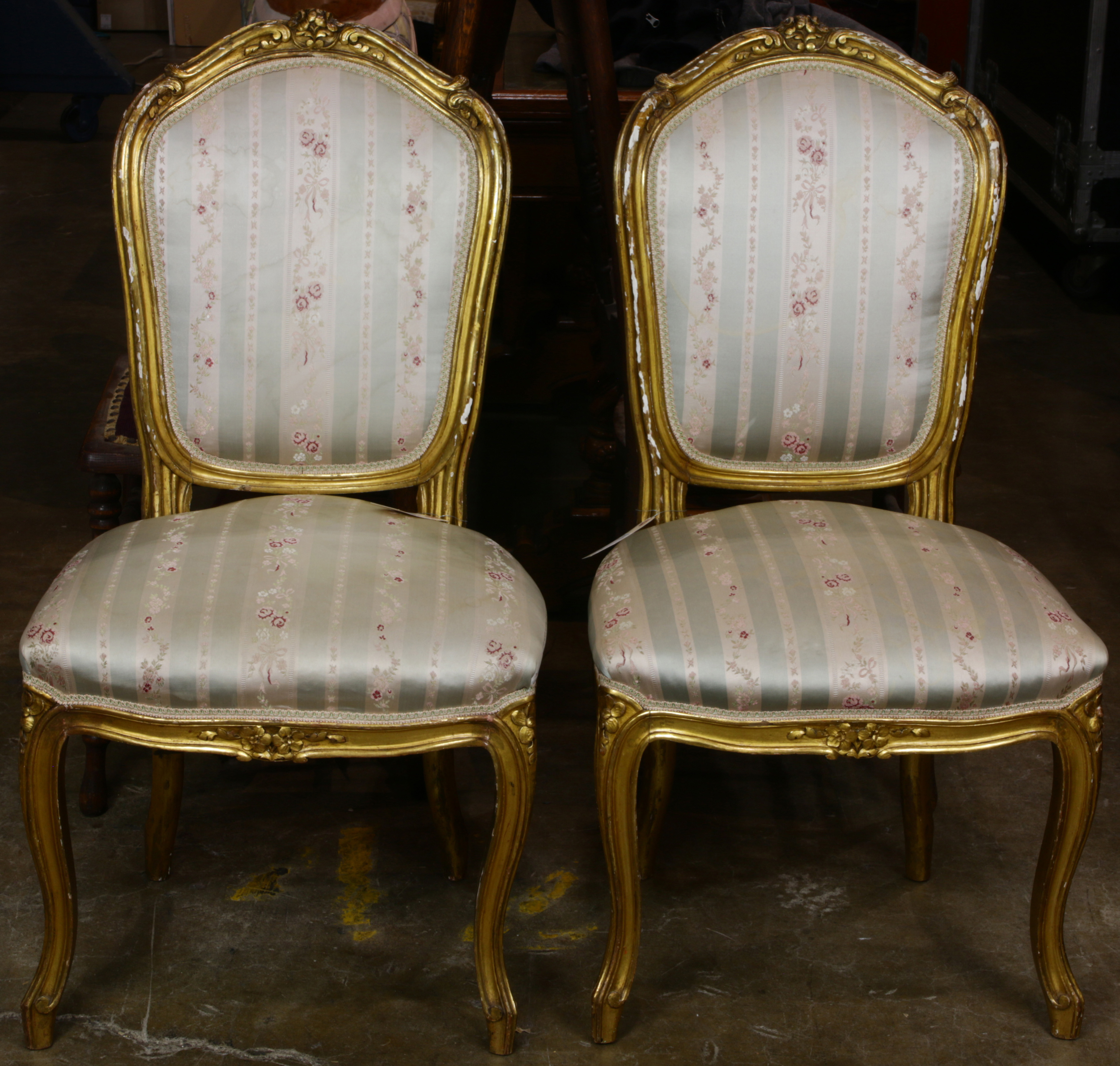 PAIR OF LOUIS XV STYLE GILTWOOD 3a4fb5