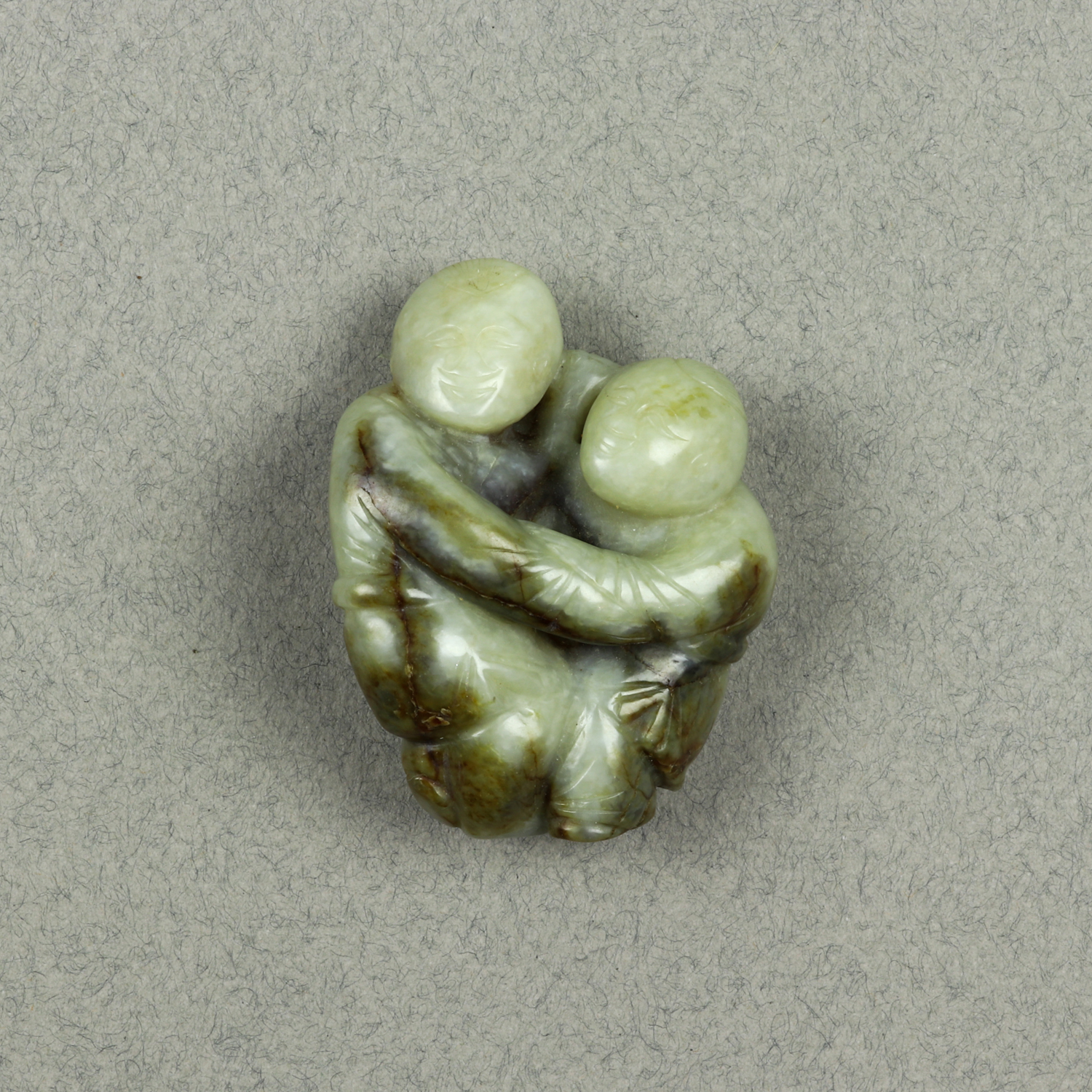 CHINESE JADE CARVING OF TWO BOYS 3a503c