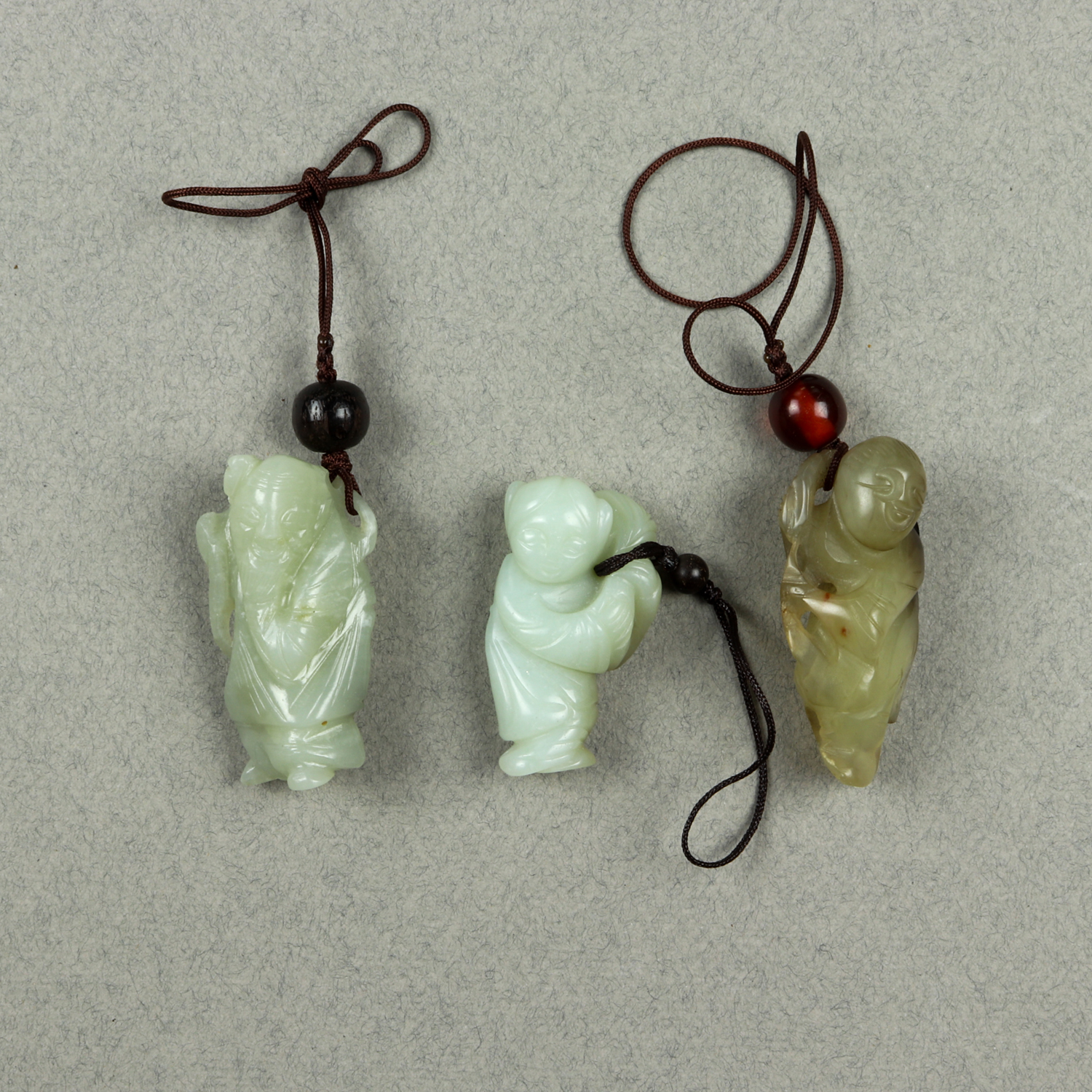 (LOT OF 3) CHINESE JADE FIGURAL