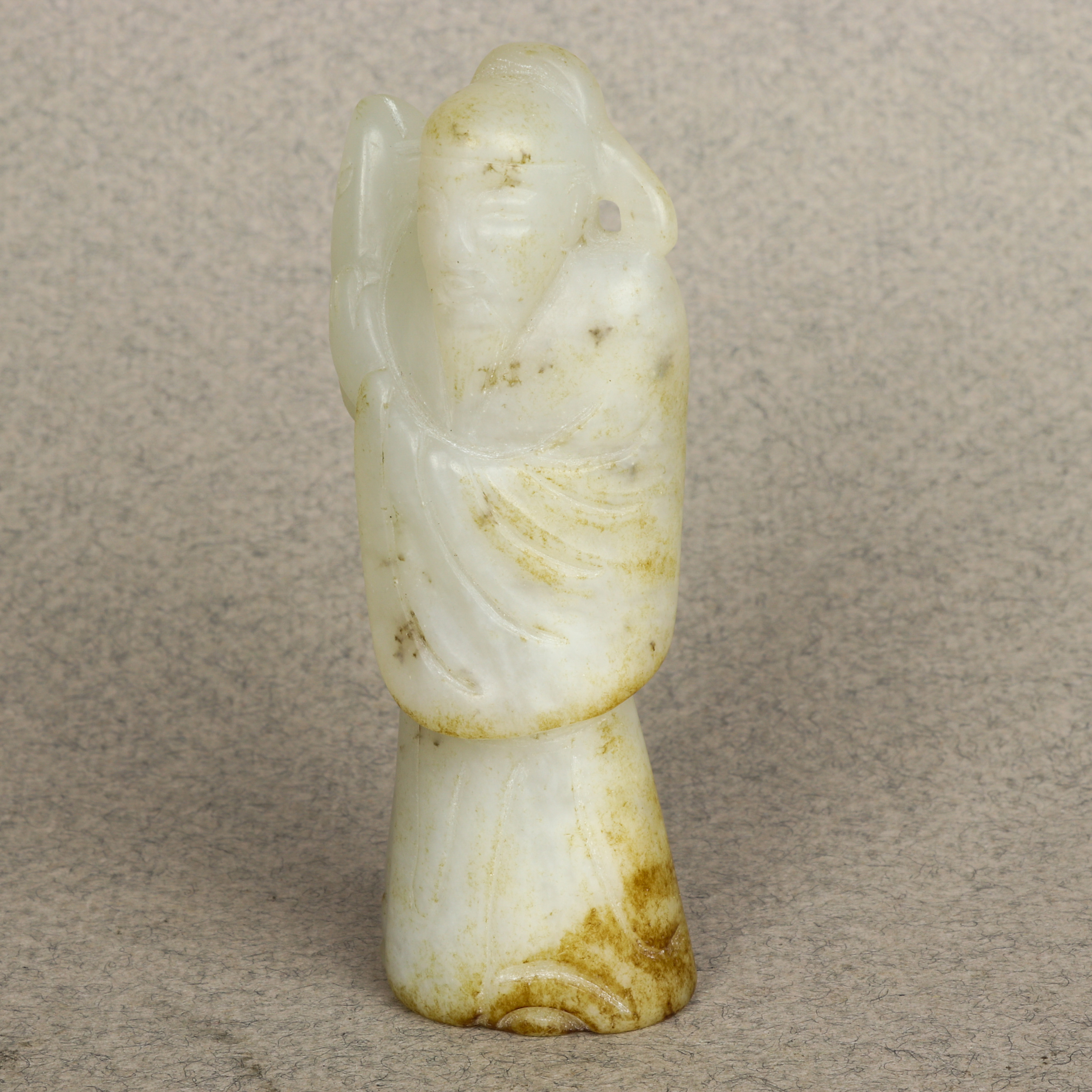 CHINESE JADE CARVING OF A SCHOLAR