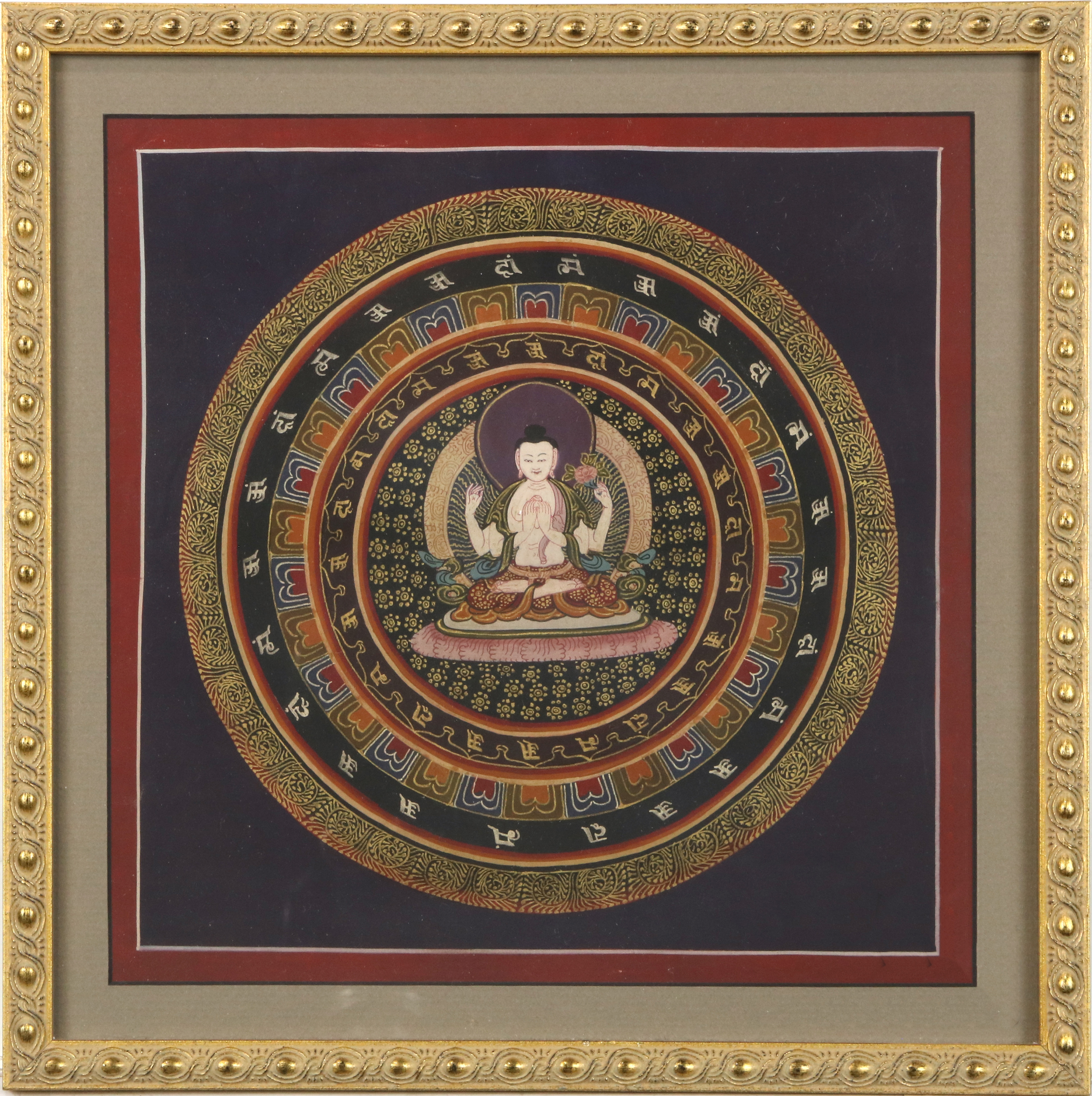 TIBETAN THANGKA MANDALA Tibetan 3a5093