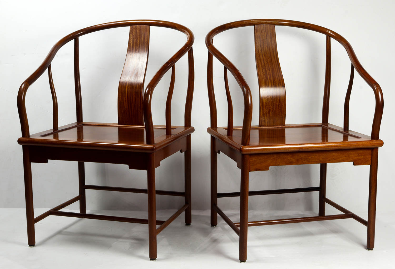  LOT OF 2 CHINESE HARDWOOD ARMCHAIRS 3a50b9