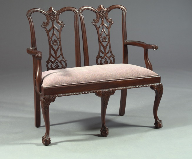 George III Mahogany Double Chair Back 3a50c9