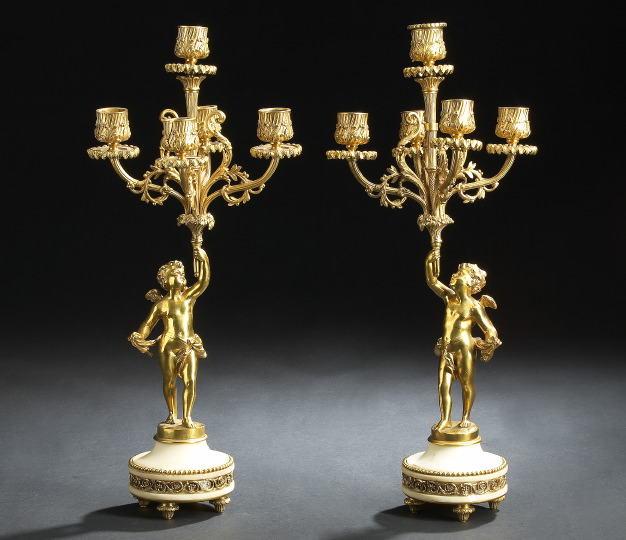 Pair of French Gilt-Bronze and