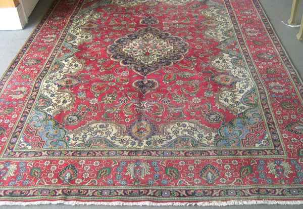 Semi-Antique Persian Tabriz Carpet,