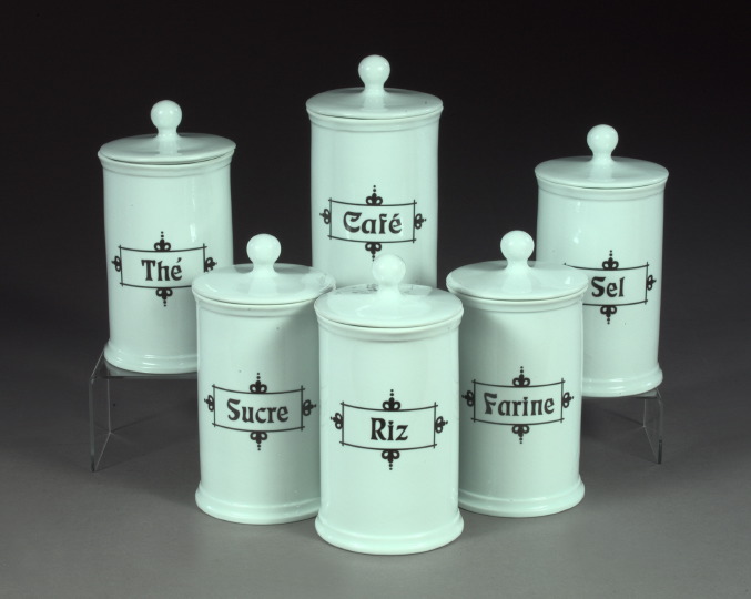 Set of Six Dutch Cylindrical White Ironstone