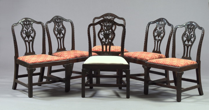 Suite of Six Mahogany Dining Sidechairs  3a5189