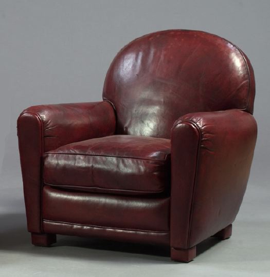 Art Deco-Style Oxblood Leather