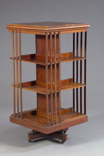 Edwardian Mahogany Rotary Book Mill,