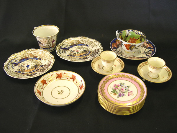 Sixteen-Piece Group of Porcelain