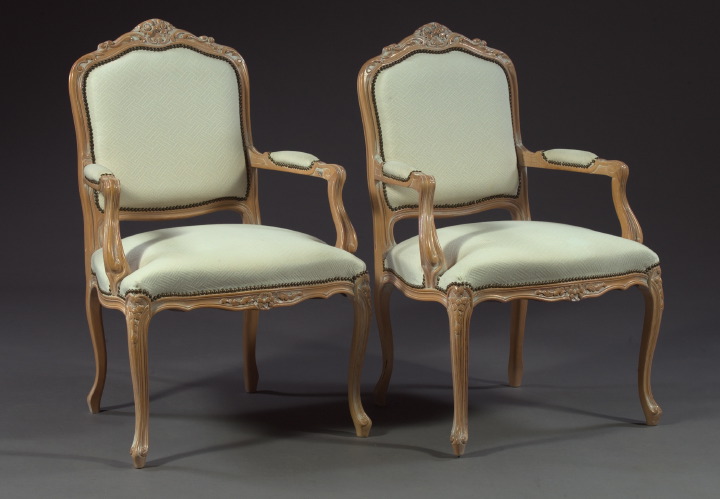 Pair of Louis XV-Style Beechwood