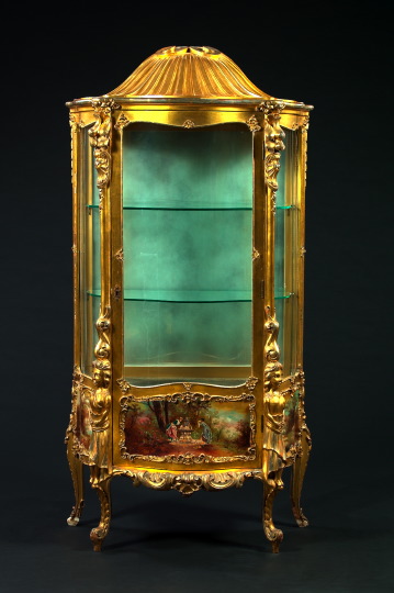 Louis XV-Style Gesso Giltwood Glazed