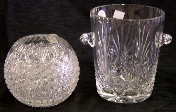 Two Brilliant-Cut Glass Items,