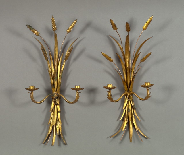 Pair of Italian Gilded Wrought  3a524f