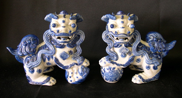 Pair of Kuang Hsu Blue-and-White