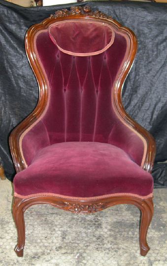 Rococo Revival Style Mahogany Armchair  3a5280