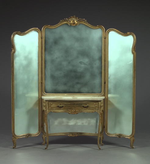 Mirror Glazed Painted and Parcel Gilt 3a5286