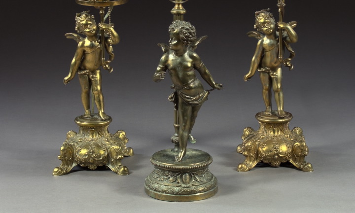 Pair of Gilded Spelter and Brass 3a5317