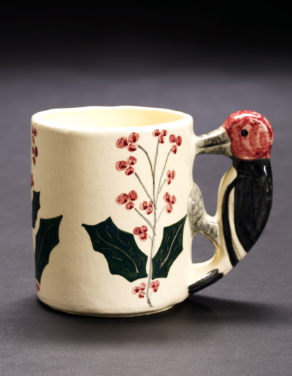 Shearwater Pottery Woodpecker Mug  3a534c