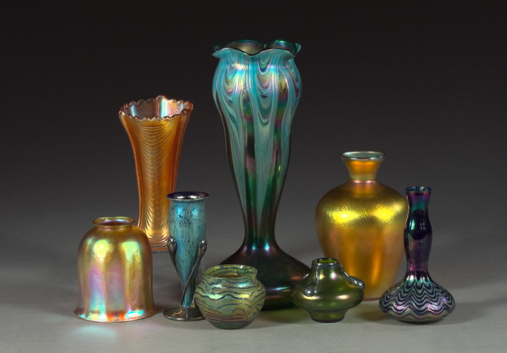 Collection of Eight Pieces of Art Glass,