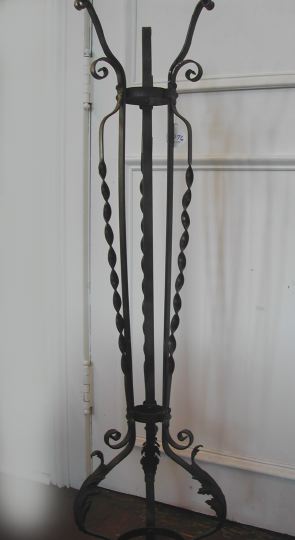 Tall American Tripodal Wrought-Iron