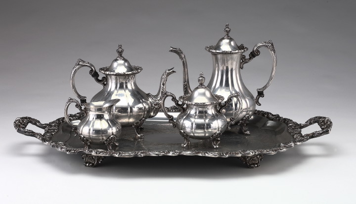 Four Piece American Ribbed Silverplate 3a5383