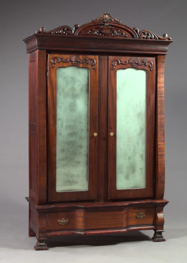 American Late Victorian Mahogany Armoire,