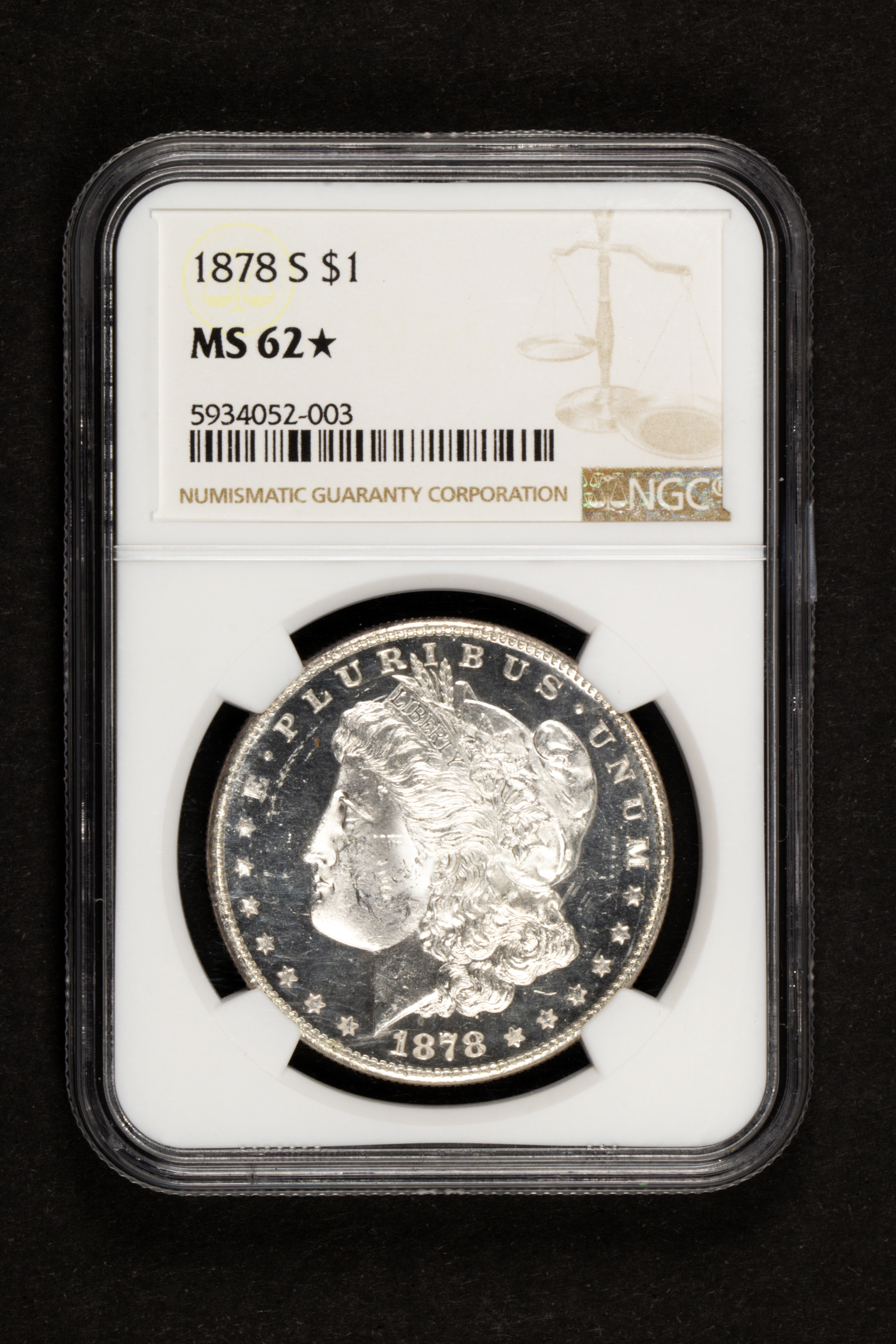 1878S 1878S Morgan dollar NGC MS62 3a542b