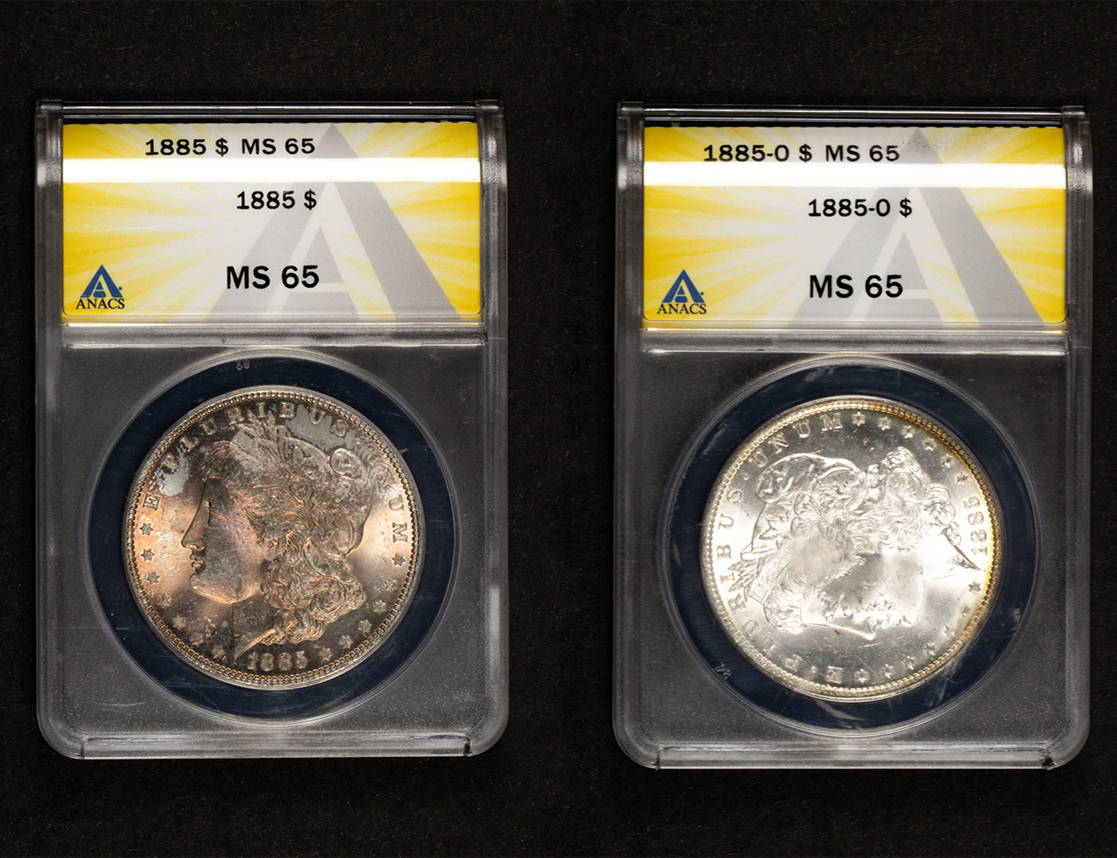  LOT OF 2 MORGAN SILVER DOLLARS  3a542e