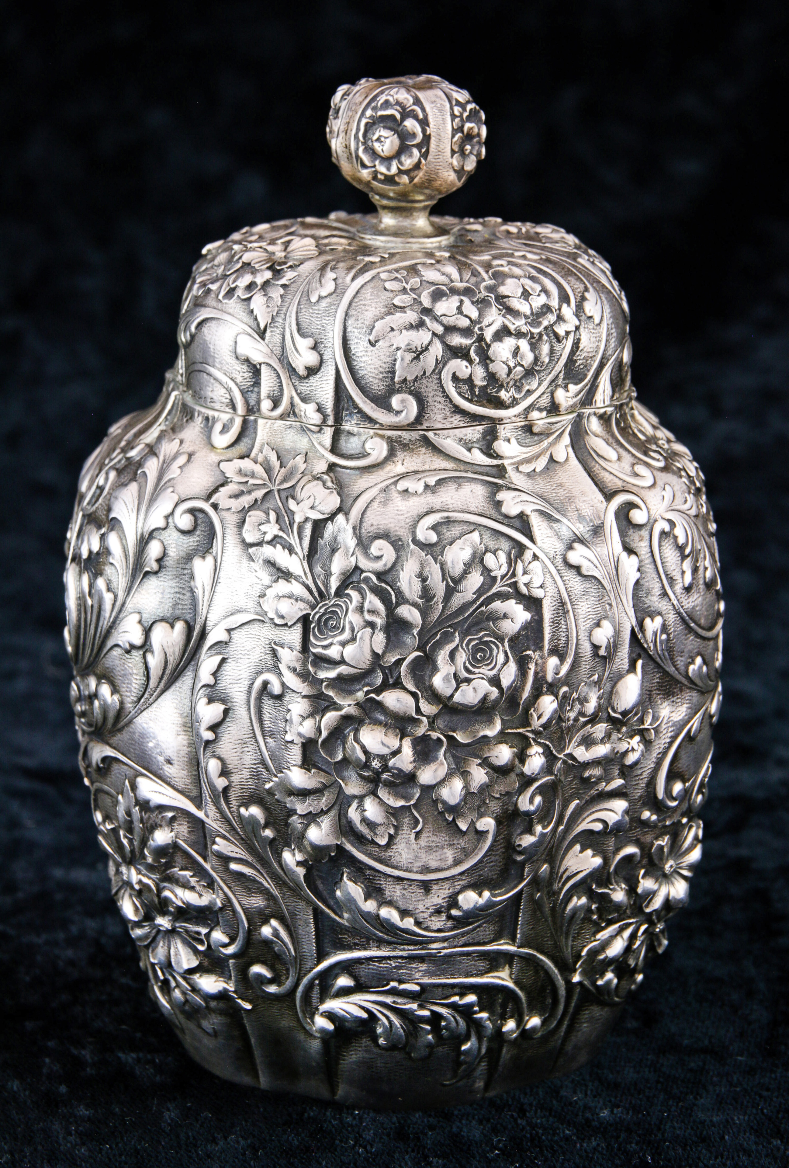 A GORHAM ART NOUVEAU STERLING TEA