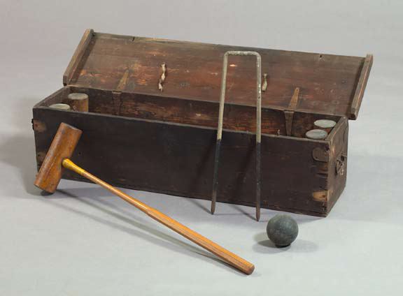 Cased Edwardian Croquet Set for