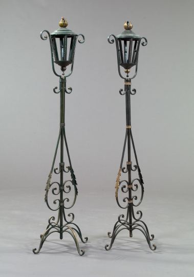 Pair of Spanish-Style Wrought-Iron