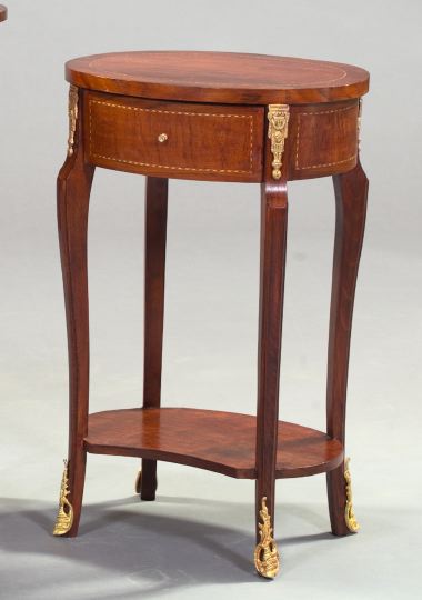 Louis XV Style Mahogany and Burlwood 3a5500