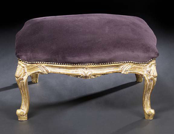 Louis XV Style Giltwood Stool  3a54f8