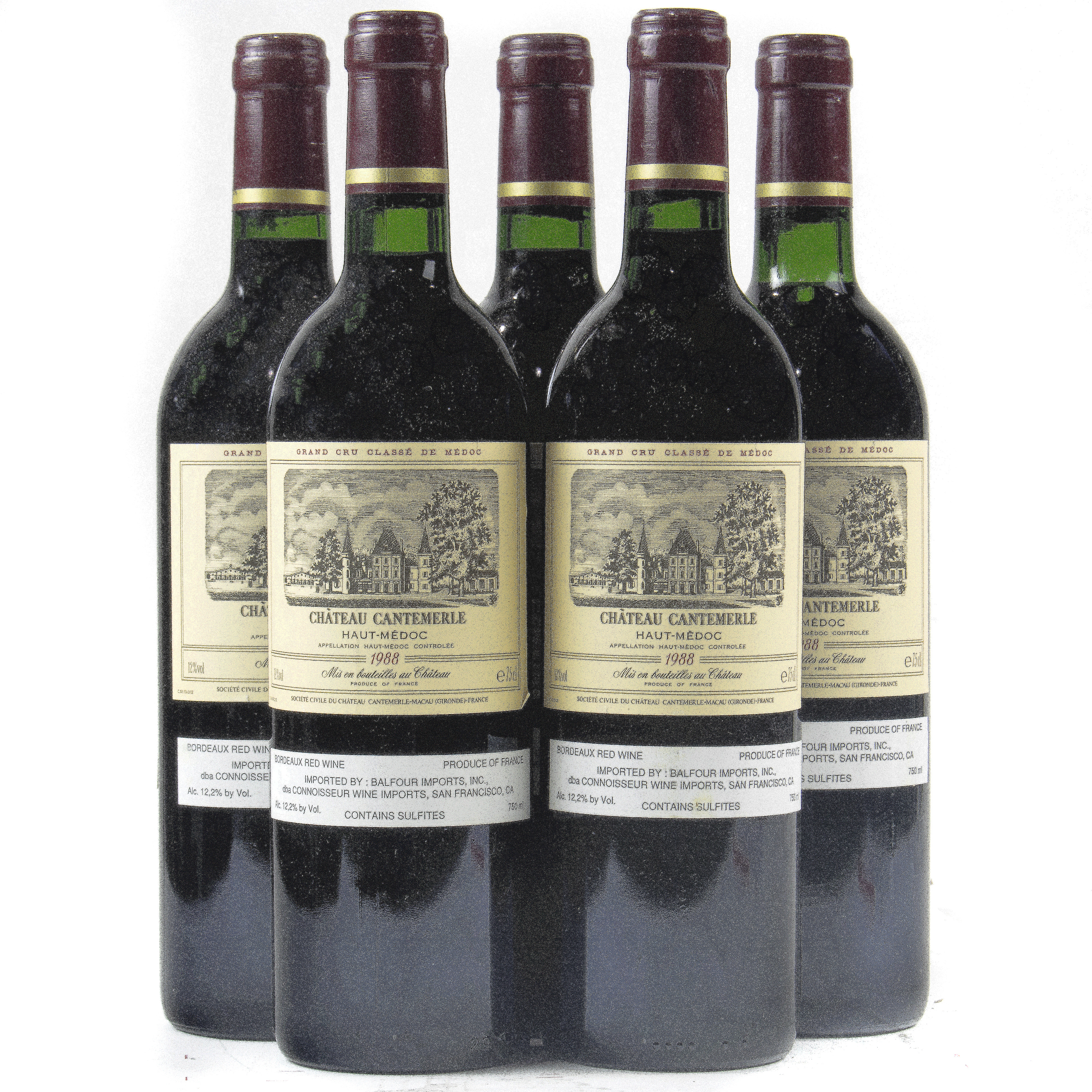 (LOT OF 5) A GROUP OF CHATEAU CANTEMERLE