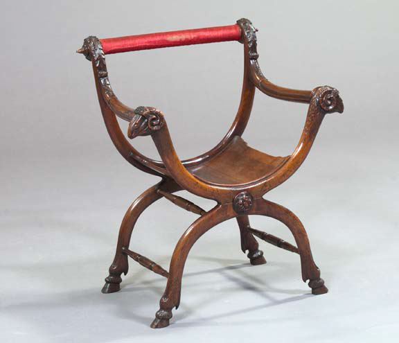 Italian Walnut Savanonola Chair  3a552e