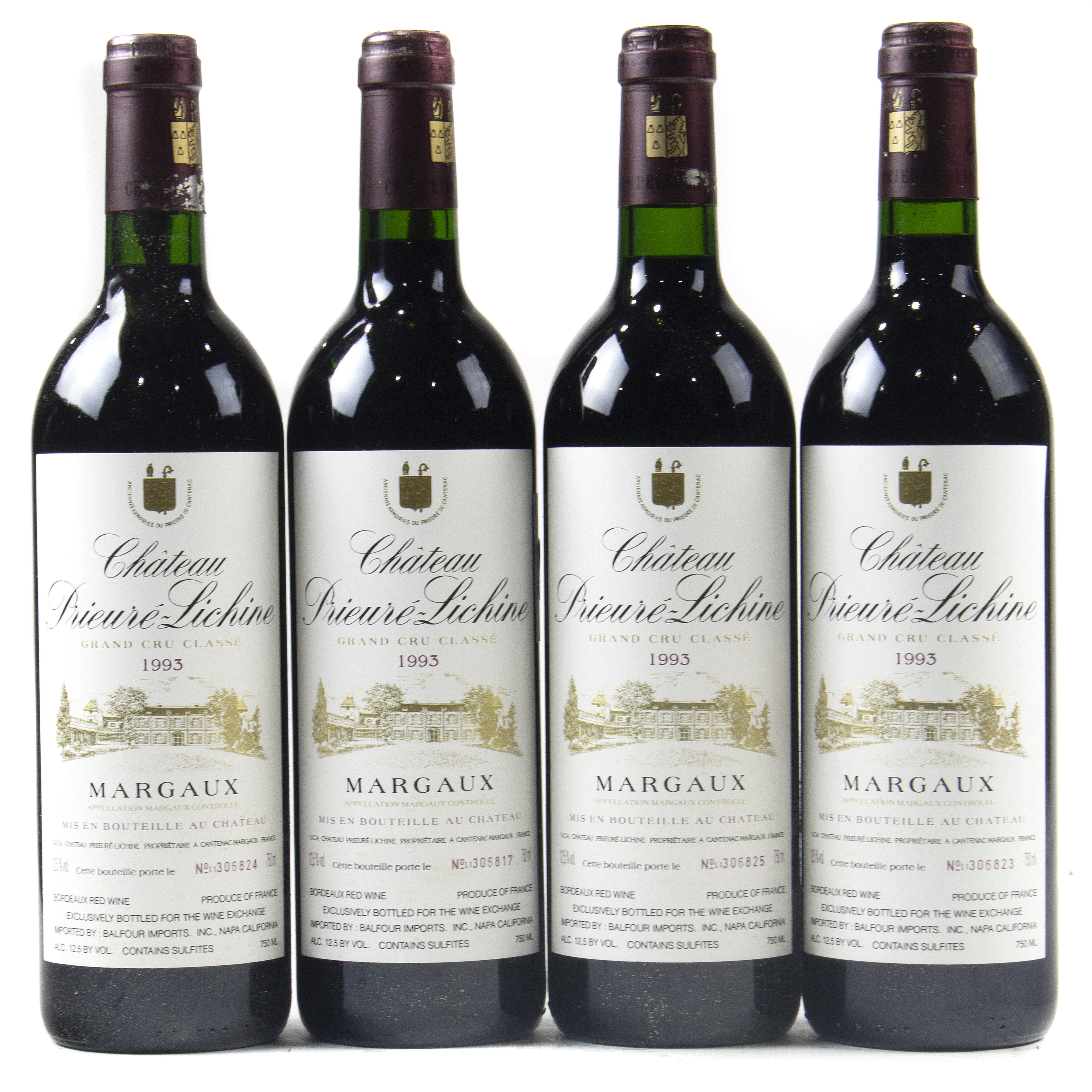 (LOT OF 4) A GROUP OF 1993 CHATEAU
