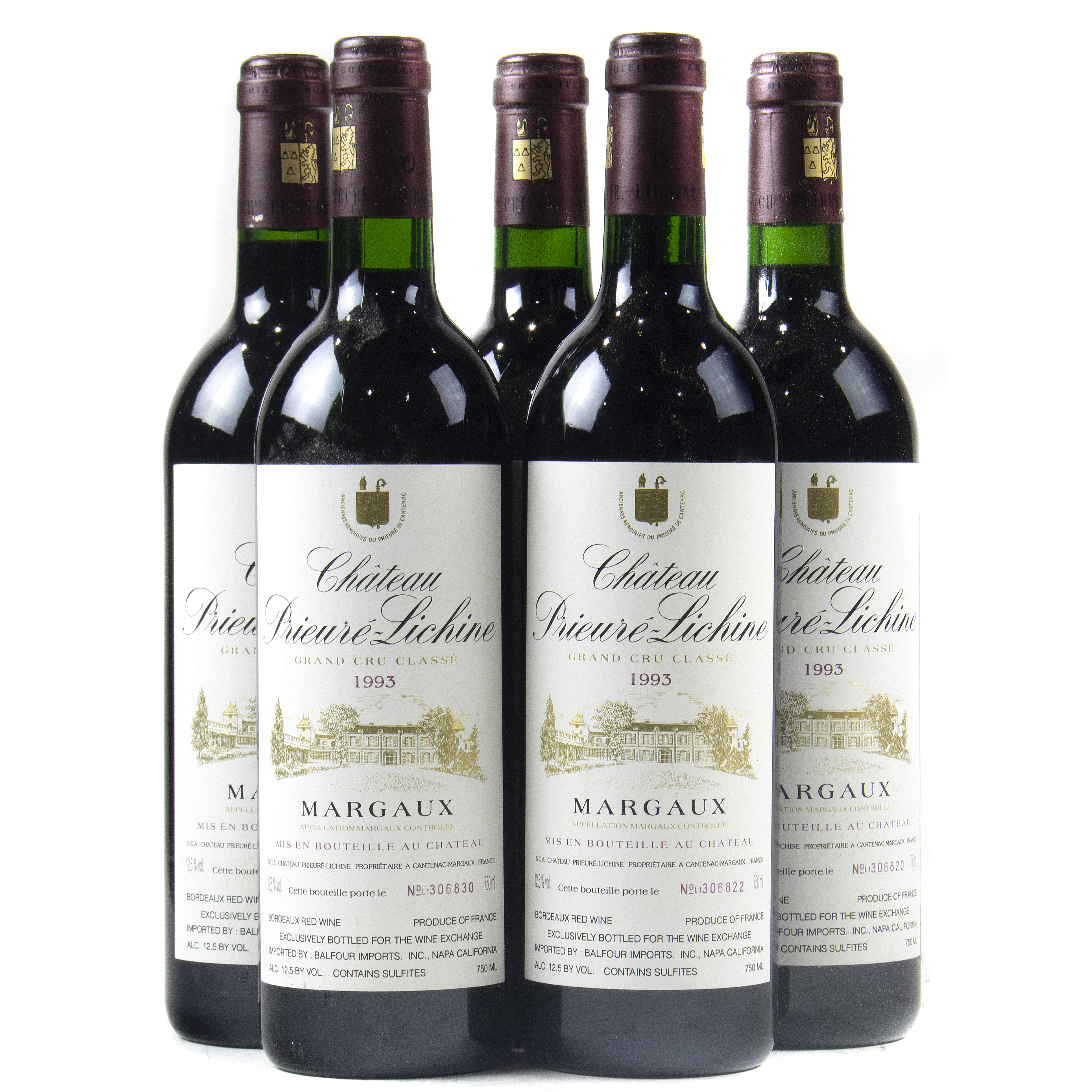  LOT OF 5 A GROUP OF 1993 CHATEAU 3a5558