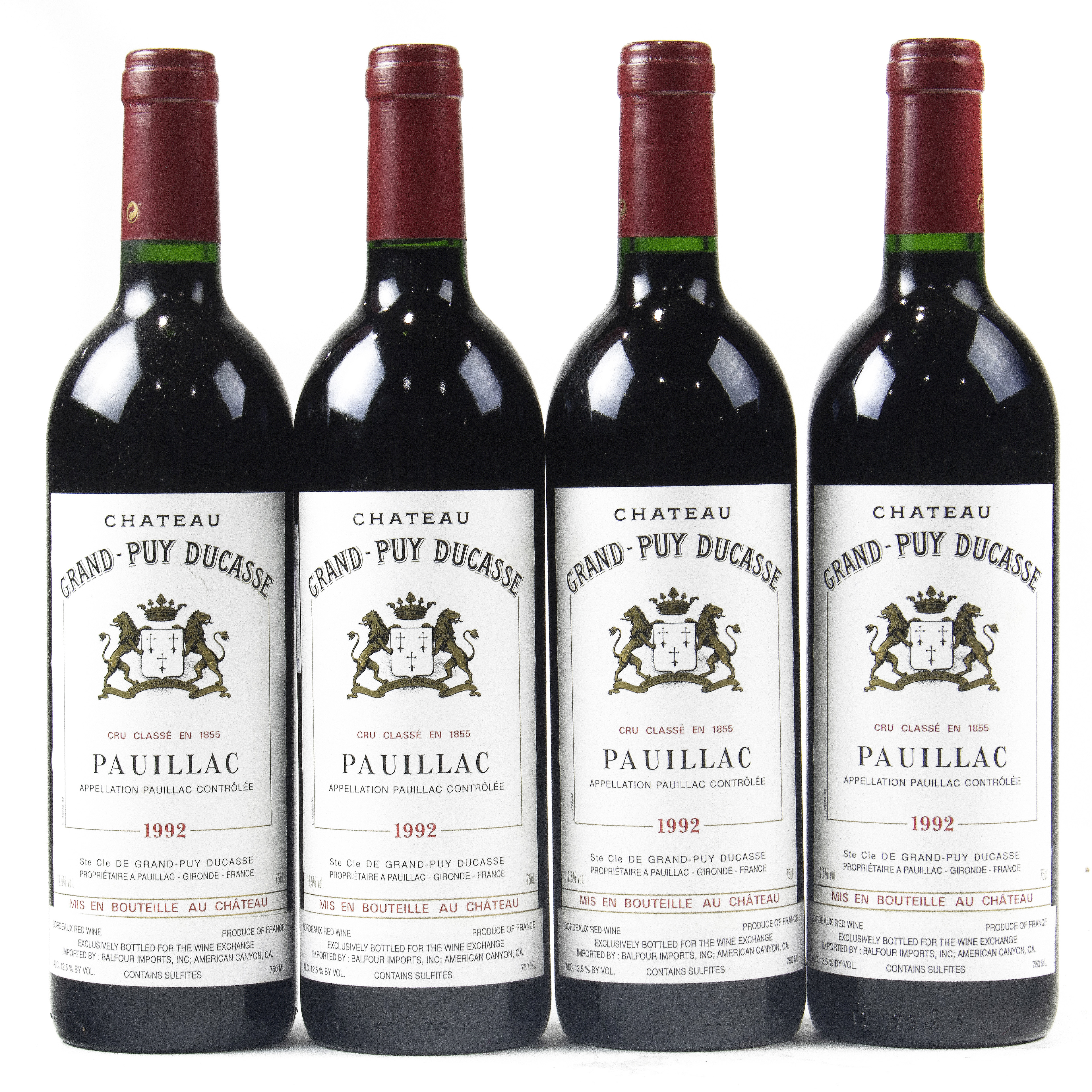 (LOT OF 4) A GROUP OF 1992 CHATEAU