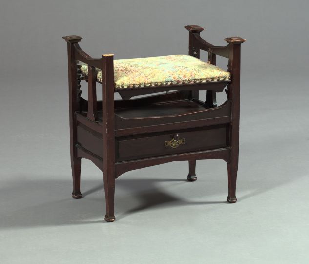 Stained Mahogany and Upholstered 3a5595
