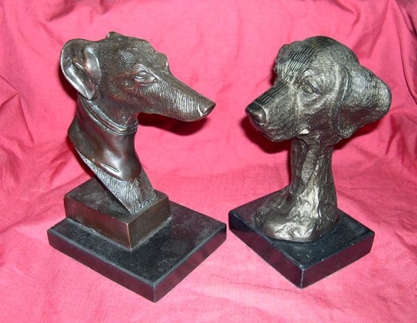 Two Dog-Head Garnitures,  one a