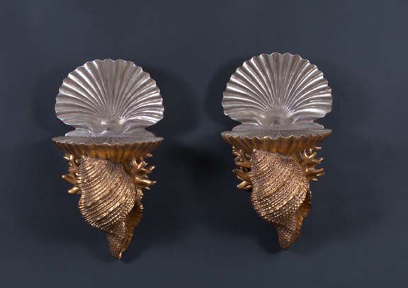 Large Pair of Italian Carved Silvered 3a55c2