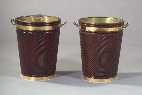 Pair of Regency-Style Mahogany Coal