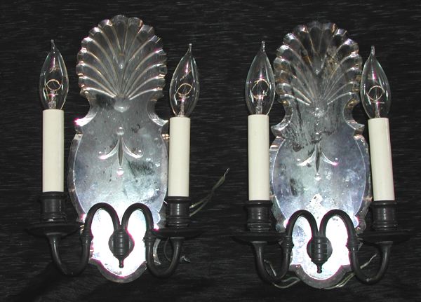 Pair of American Cut Mirrored Glass 3a563c