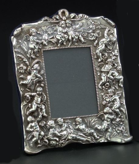 English Embossed Sterling Silver-Faced